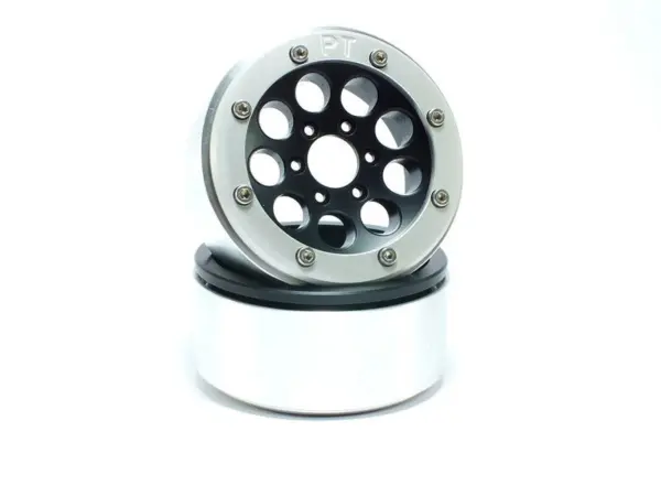 RC Crawler wheels Beadlock Wheels GUN Black/Silver 1.9 (2) w/o Hub – RC Wheels & Tyres