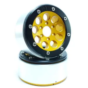 RC Crawler wheels Beadlock Wheels GUN Gold/Black 1.9 (2) w/o Hub