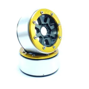 RC Crawler wheels Beadlock Wheels HAMMER Black/Gold 1.9 (2) w/o Hub