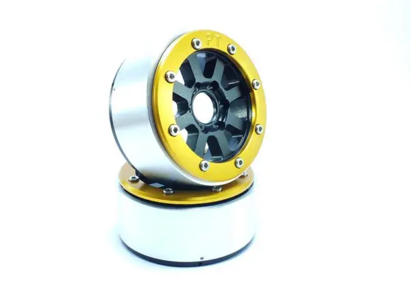 RC Crawler wheels Beadlock Wheels HAMMER Black/Gold 1.9 (2) w/o Hub – RC Wheels & Tyres