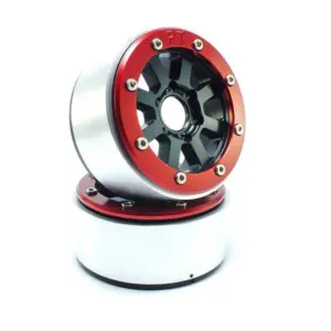 RC Crawler wheels Beadlock Wheels HAMMER Black/Red 1.9 (2) w/o Hub