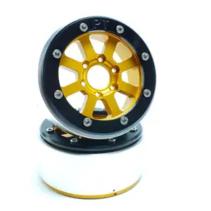 RC Crawler wheels Beadlock Wheels HAMMER Gold/Black 1.9 (2) w/o Hub