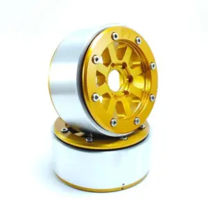 RC Crawler wheels Beadlock Wheels HAMMER Gold/Gold 1.9 (2) w/o Hub