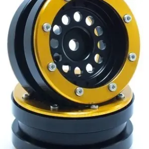 RC Crawler wheels Beadlock Wheels PT-Bullet Black/Gold 1.9 (2 pcs)