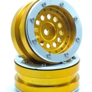 RC Crawler wheels Beadlock Wheels PT-Bullet Gold/Silver 1.9 (2 pcs)