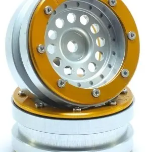 RC Crawler wheels Beadlock Wheels PT-Bullet Silver/Gold 1.9 (2 pcs)