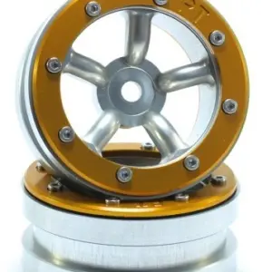 RC Crawler wheels Beadlock Wheels PT-Safari Silver/Gold 1.9 (2 pcs)