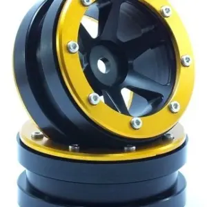 RC Crawler wheels Beadlock Wheels PT-Slingshot Black/Gold 1.9 (2 pcs)