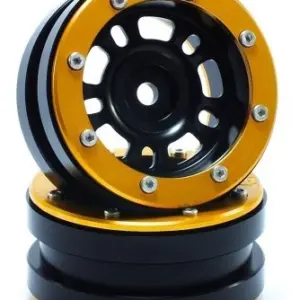 RC Crawler wheels Beadlock Wheels PT- Distractor Black/Gold 1.9 (2 pcs)