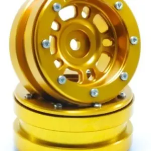 RC Crawler wheels Beadlock Wheels PT- Distractor Gold/Gold 1.9 (2 pcs)