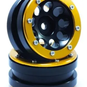 RC Crawler wheels Beadlock Wheels PT- Ecohole Black/Gold 1.9 (2 pcs)