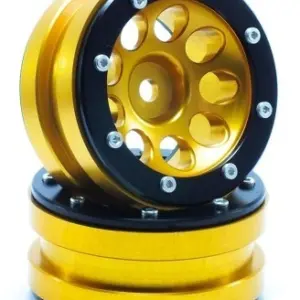 RC Crawler wheels Beadlock Wheels PT- Ecohole Gold/Black 1.9 (2 pcs)