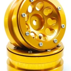 RC Crawler wheels Beadlock Wheels PT- Ecohole Gold/Gold 1.9 (2 pcs)