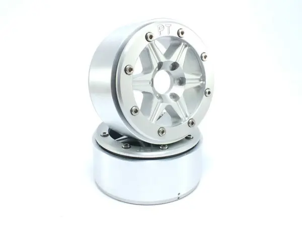 RC Crawler wheels Beadlock Wheels SIXSTAR Silver/Silver 1.9 (2) w/o Hub – RC Wheels & Tyres