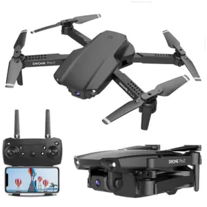 Foldable Drone PRO 2 with dual HD Cameras E99 - (black)