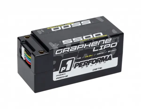 Performa Racing P1 Graphene HV Lipo Shorty 5500 15.2V 120C – RC Batteries
