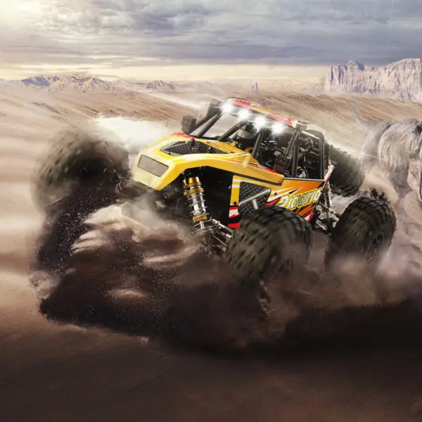 Rlaarlo AM-D12 1/12 RTR Brushless RC Desert Truck , Max 45MPH Fast RC Car (gold/yellow) – RC Buggies