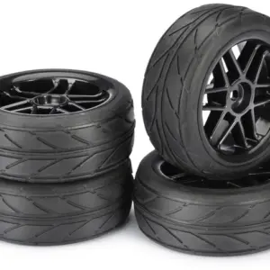 Wheel Set Onroad "6 Spoke / Profile" black 1:10 (4 pcs)