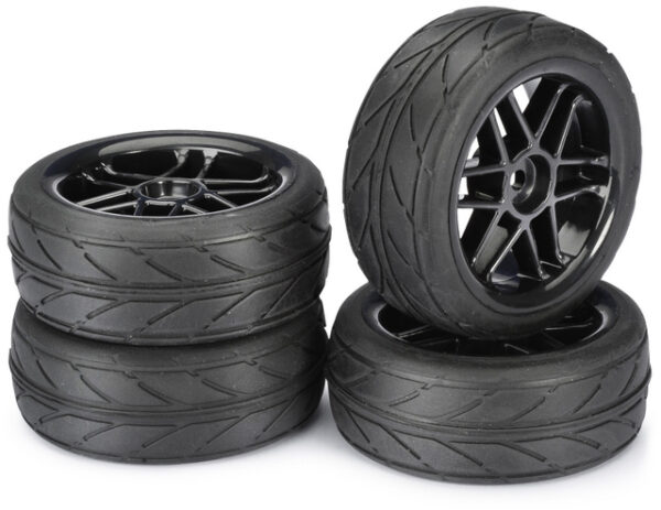 Wheel Set Onroad "6 Spoke / Profile" black 1:10 (4 pcs)