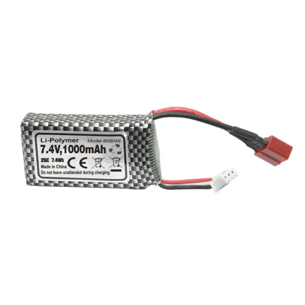 Spare 7.4V 1000mAh 25C T Plug Lipo Battery Vehicles Models Parts Flyhal FC600/HBX16889A Pro – RC Batteries