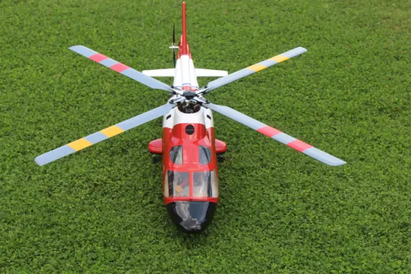 FLISHRC A109 500-Class RC Scale Helicopter – Coast Guard Rescue Replica with GPS L7 Flight Control, Retractable Landing Gear, Dual IMU & Fiberglass Shell