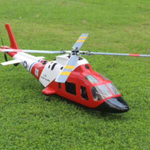 FLISHR A109 500-Class RC Scale Helicopter – Coast Guard Rescue Replica with GPS L7 Flight Control, Retractable Landing Gear, Dual IMU & Fiberglass Shell