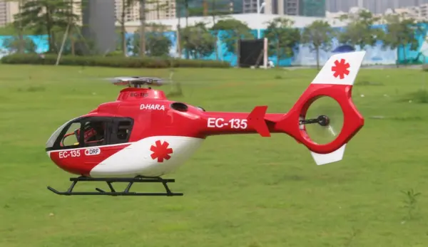 FLISHR EC135 500-Class Scale RC Helicopter – Realistic EMS Replica with L7 GPS Flight Control, Dual IMU, Brushless Tail Motor & RTF/BNF Options