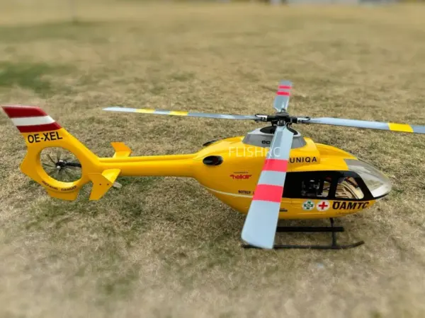 FLISHR EC135 500-Class Scale RC Helicopter – Realistic EMS Replica with L7 GPS Flight Control, Dual IMU, Brushless Tail Motor & RTF/BNF Options