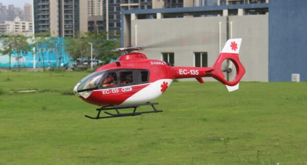 FLISHR EC135 500-Class Scale RC Helicopter – Realistic EMS Replica with L7 GPS Flight Control, Dual IMU, Brushless Tail Motor & RTF/BNF Options