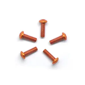 Alu screw 7075 Allen Tete Bombee M3X10 Orange (5)