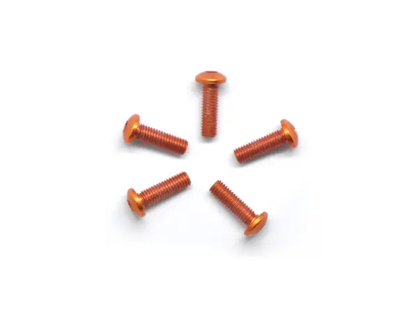 Alu Screw Allen Roundhead M3x10 Orange (7075) (5)