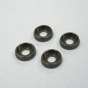 Rondelles Incurvees 3mm. (4) Gun Metal