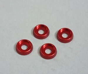 Rondelles Incurvees 3mm. (4) Rouge