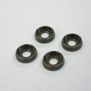 Rondelles Incurvees 4mm. (4) Gun Metal