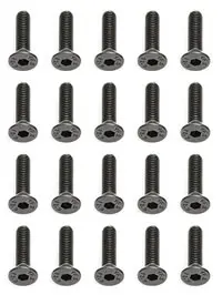 Team Associated M3 X 12 Flat Head Hex Screws