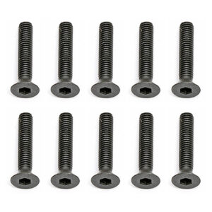 Team Associated M3 X 16mm Flat Head Hex Screws (10)