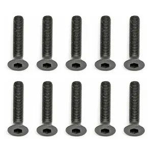 Team Associated M3 X 16mm Flat Head Hex Screws (10)