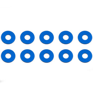 Associated Blue Aluminum Bulkhead Washers 7.8 X 0.5mm (10)