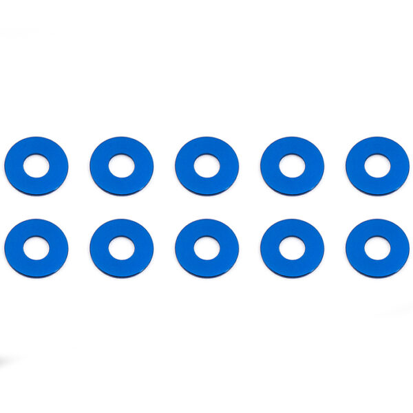 Associated Blue Aluminum Bulkhead Washers 7.8 X 0.5mm (10)