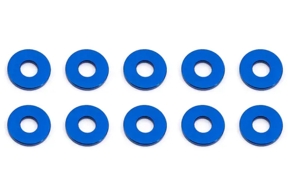 Associated Bulkhead Washers 7.8 X 1.0mm Blue Aluminium (10)