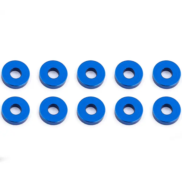 Associated Blue Aluminum Bulkhead Washers 7.8 X 2.0 Mm (10)