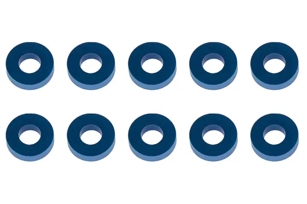 Associated Washers 7.8 X 3.5 X 2.0mm Blue Aluminium (10)