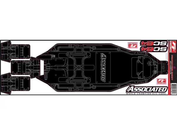 Team Associated SC6.4 Ft Chassis Protective Sheet Printed