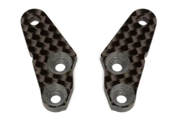Associated Rc8b3 Ft Steering Block Arms + 2 Degrees - Graphite (Pr)