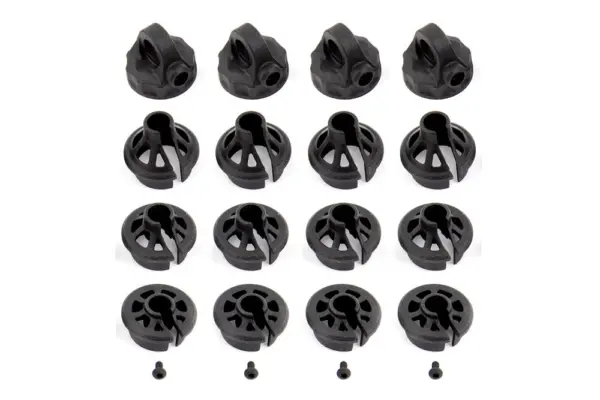 Team Associated B6.1/B74 Shock Caps and Spring Cups