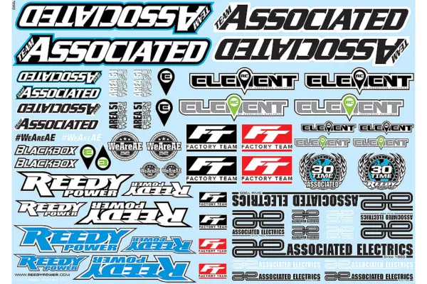 Team Associated 'Ae' Branding Decal Sheet