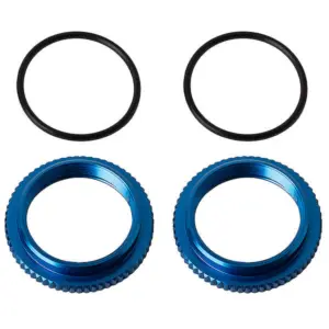 Team Associated 13mm Shock Collars, Blue Aluminium
