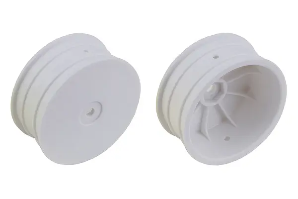 Team Associated 12mm Hex 2.2" 4wd Front White Wheels B74 +1.5mm