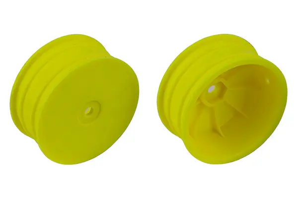 Team Associated 12mm Hex 2.2" 4wd Front Yellow Wheels B74 +1.5mm