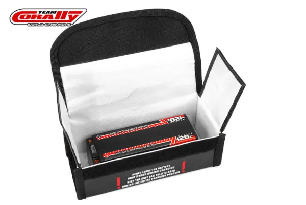 Corally Lipo Safe Bag Sport for 2 PCS 2s Hard Case Battery Packs